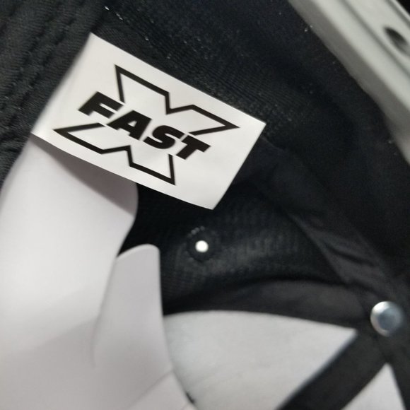FastX Fast and The Furious Men's Black and White Snapback Hat - Picture 11 of 11